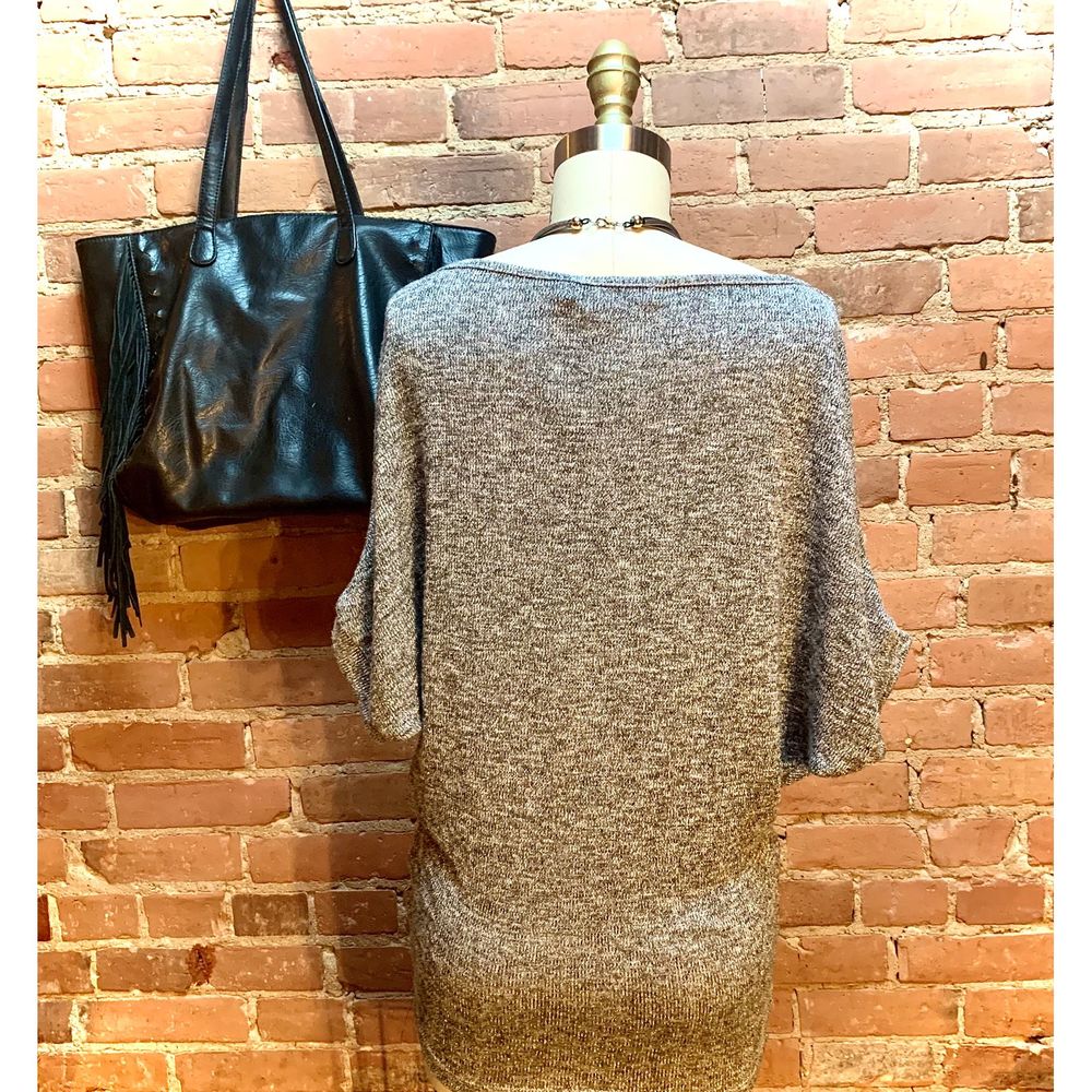 VELVET Silver Shimmer Drape Knit Top - Picture 5 of 7